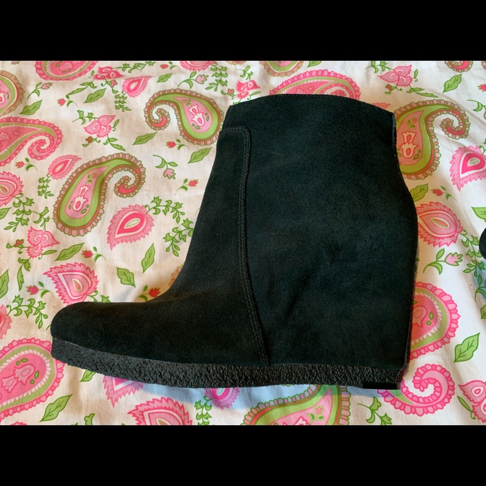 Nine West Suede Wedge Bootie New